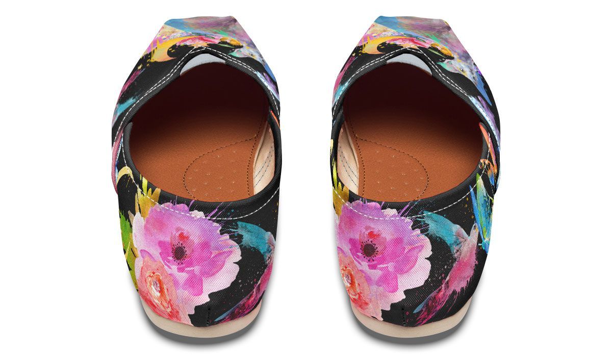 Watercolor Cat Oriental Casual Shoes