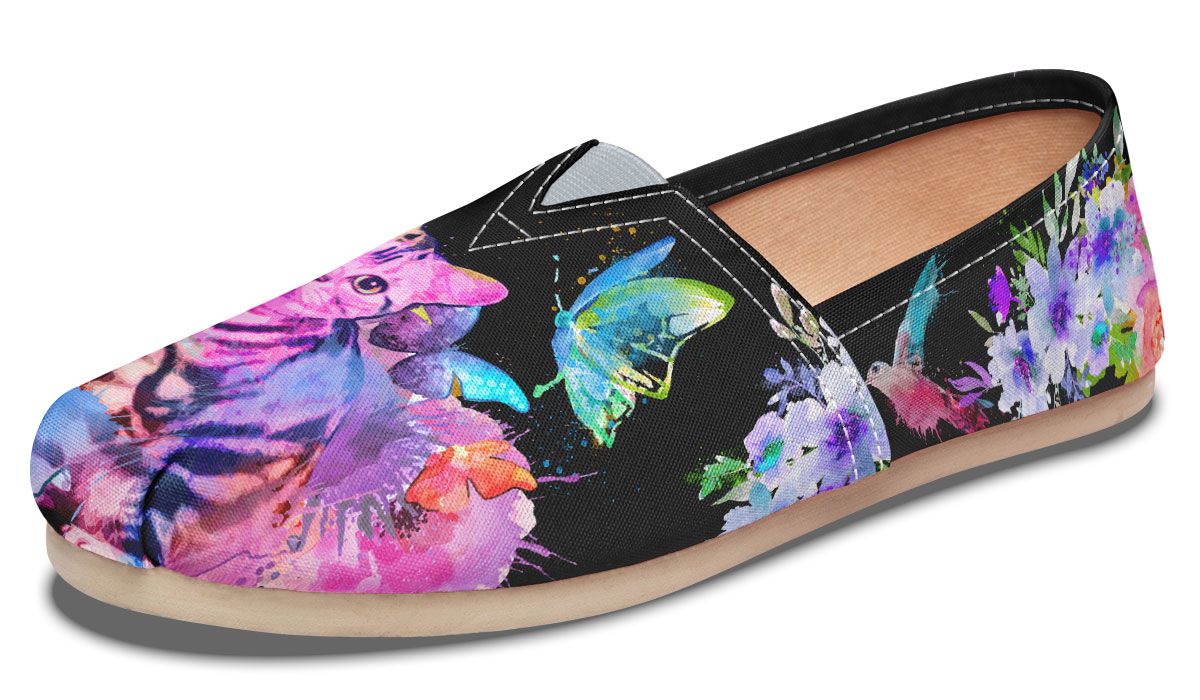 Watercolor Cat Tabby Casual Shoes