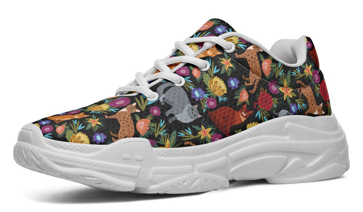 Cat Flower Chunky Sneakers