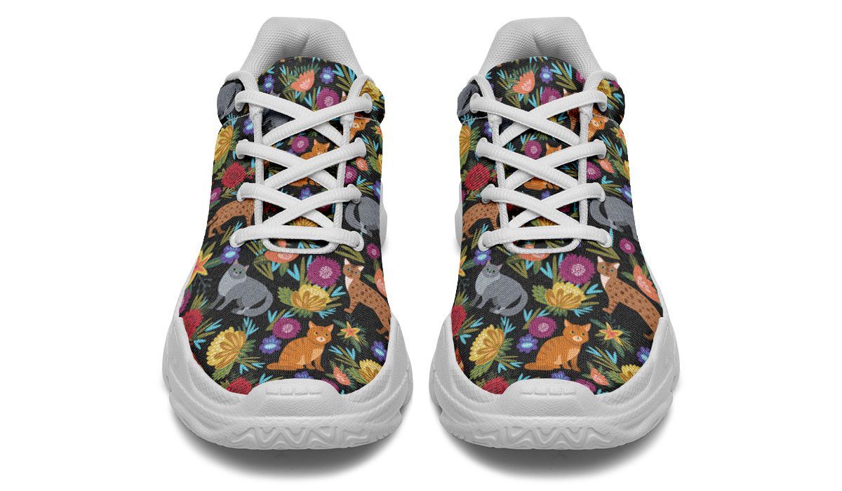 Cat Flower Chunky Sneakers