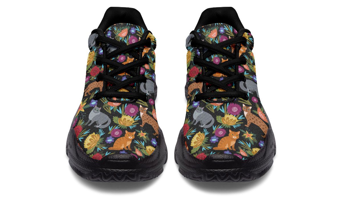 Cat Flower Chunky Sneakers