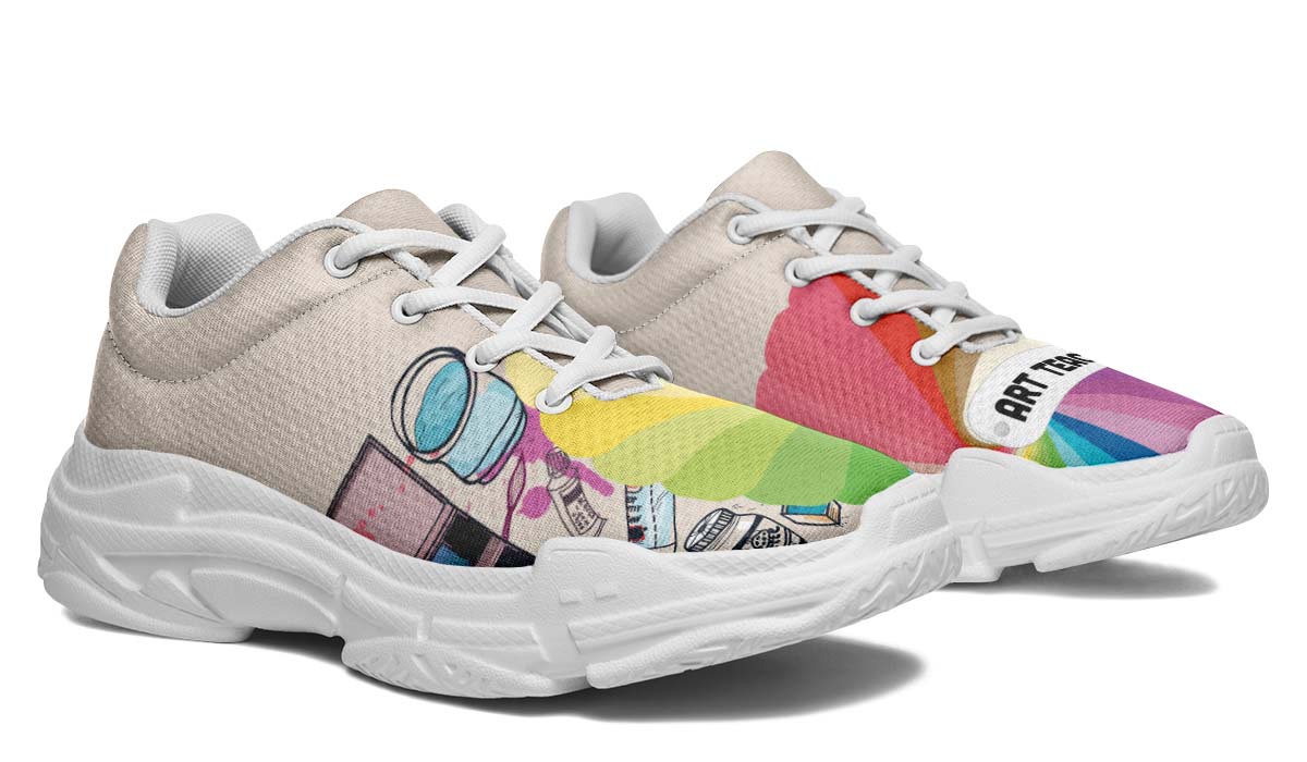Colorful Art Teacher Chunky Sneakers