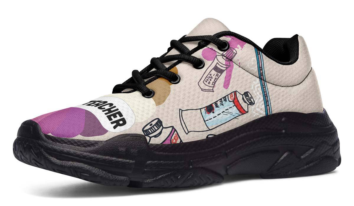 Colorful Art Teacher Chunky Sneakers