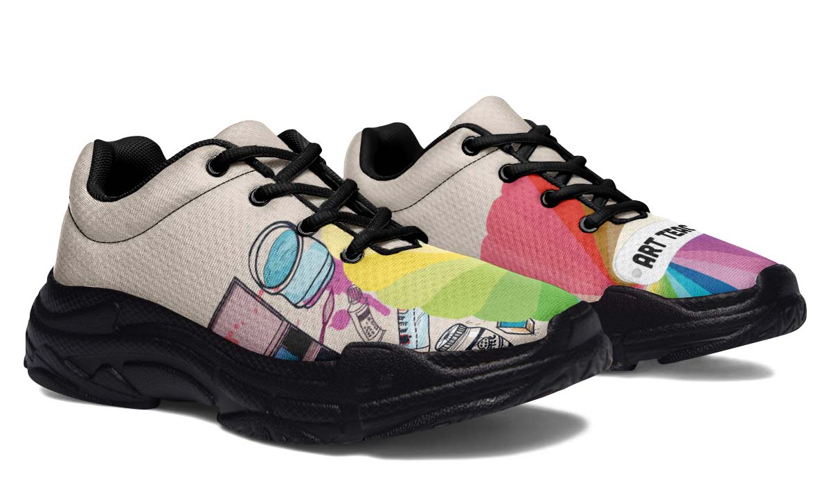 Colorful Art Teacher Chunky Sneakers