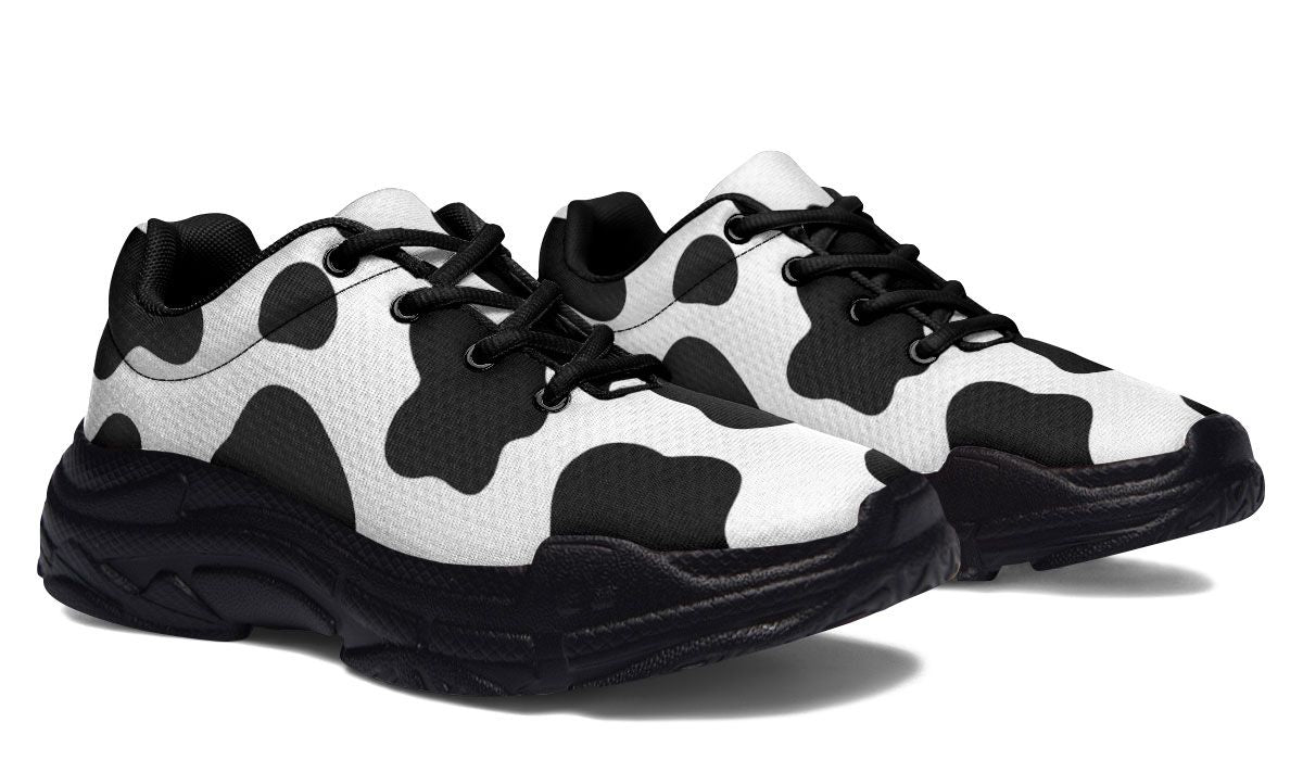 Cow Print Chunky Sneakers