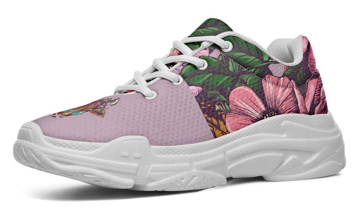Floral Cow Chunky Sneakers
