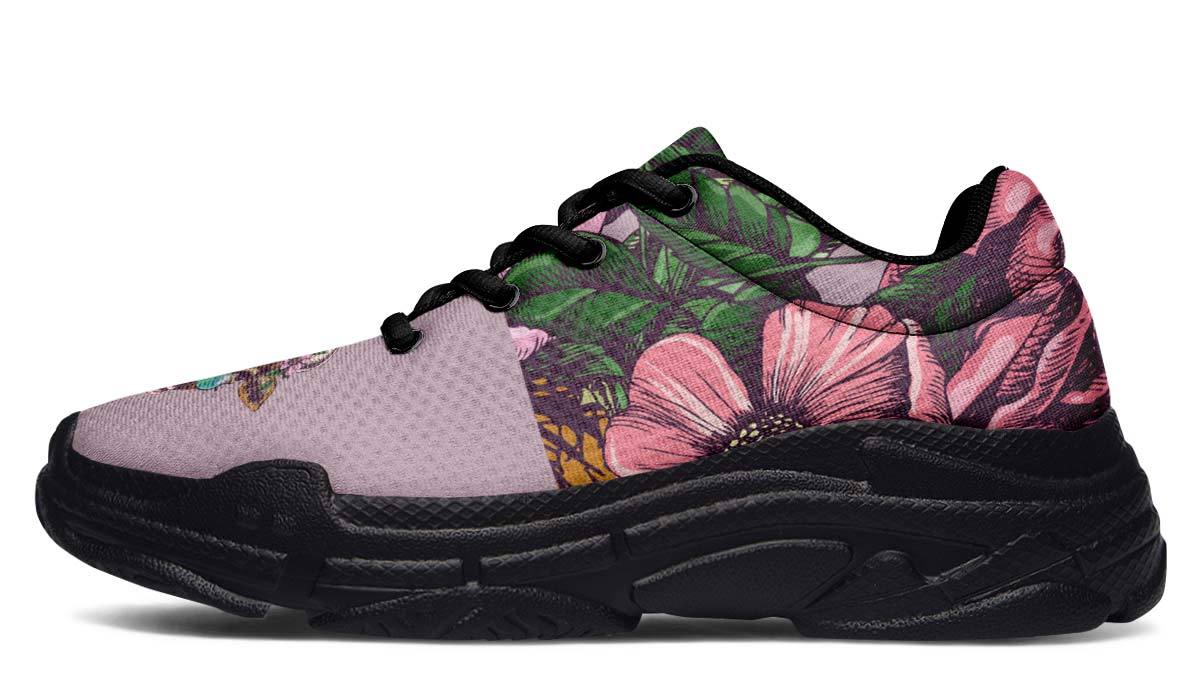 Floral Cow Chunky Sneakers