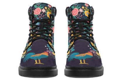 Floral Rooster Classic Vibe Boots