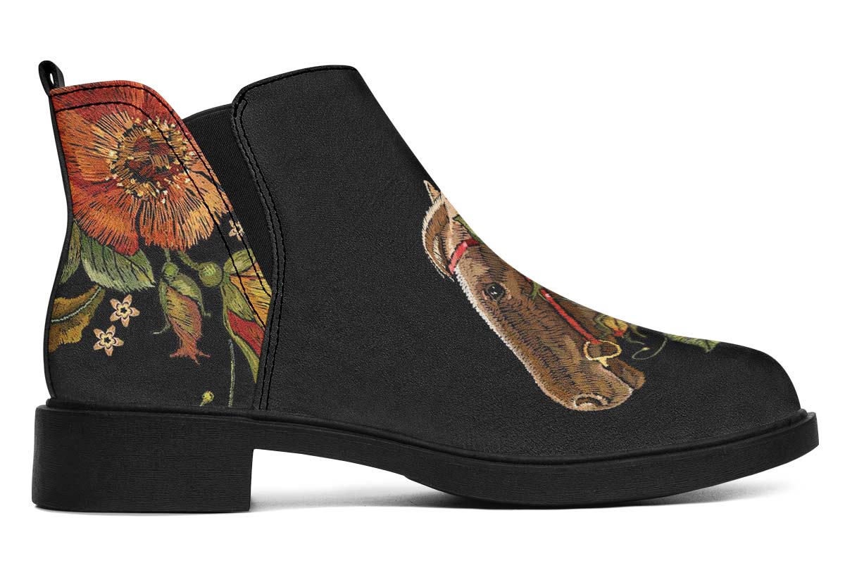 Embroidery Horse Neat Vibe Boots