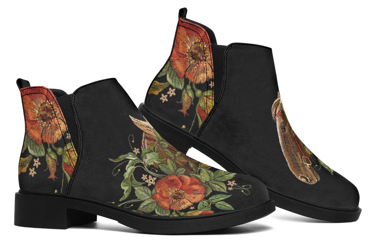 Embroidery Horse Neat Vibe Boots