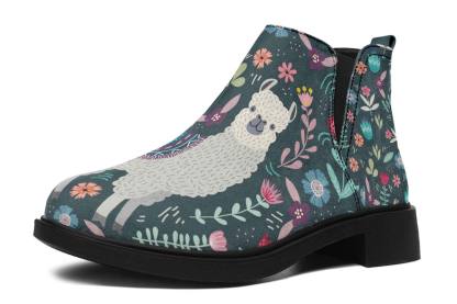Floral Llama Neat Vibe Boots