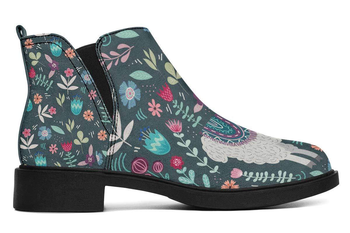 Floral Llama Neat Vibe Boots