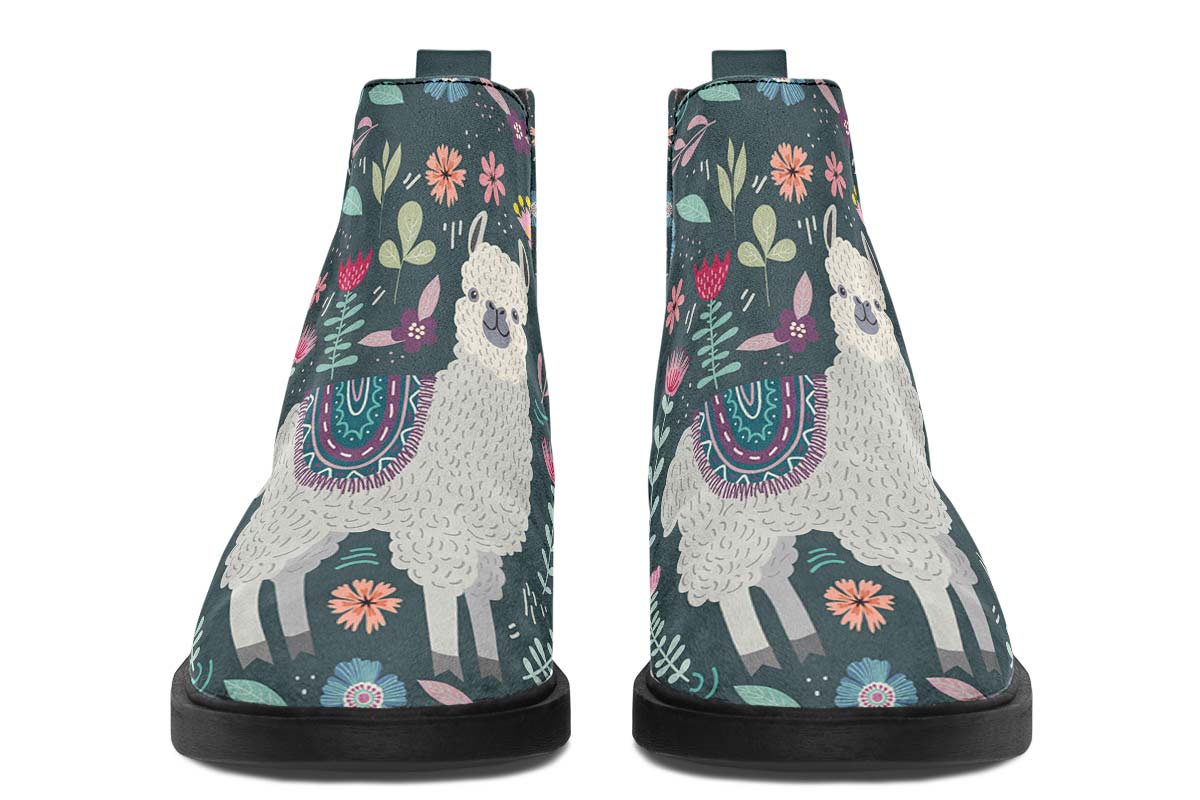 Floral Llama Neat Vibe Boots