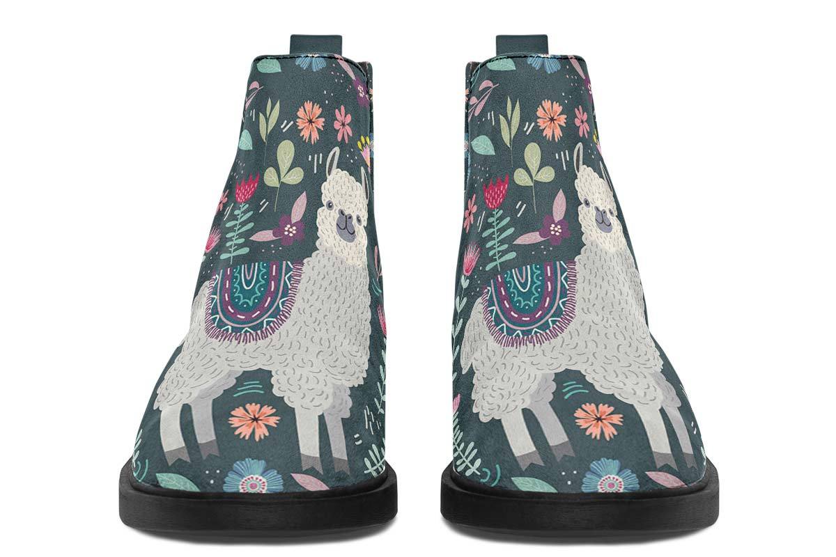 Floral Llama Neat Vibe Boots