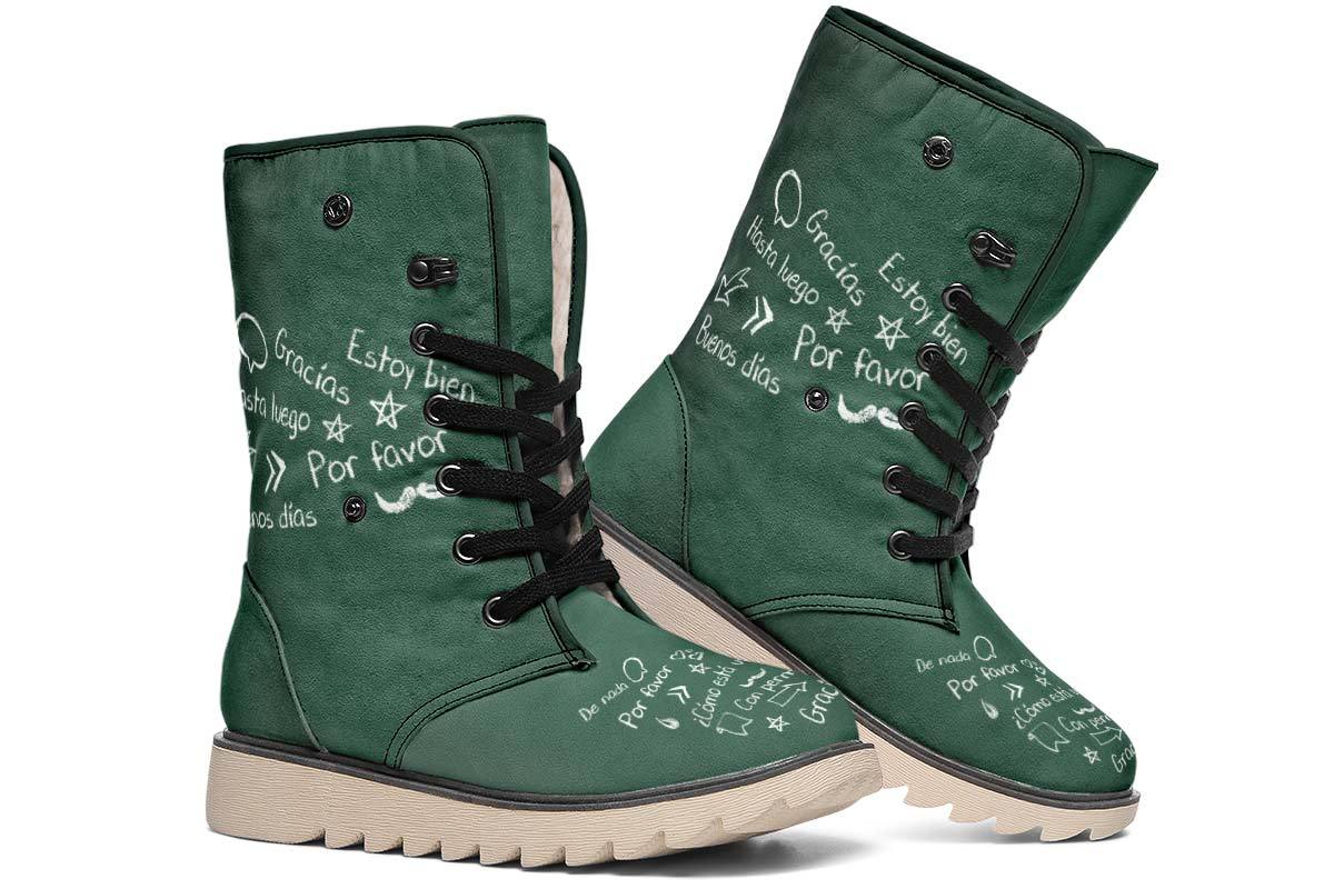 Spanish Chalkboard Polar Vibe Boots
