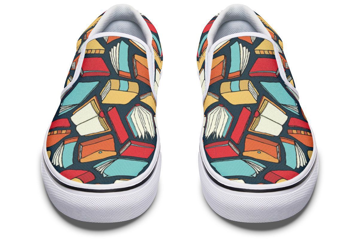Book Lovers Slip-On Shoes