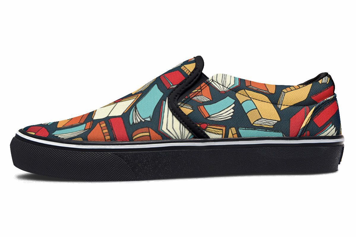 Book Lovers Slip-On Shoes