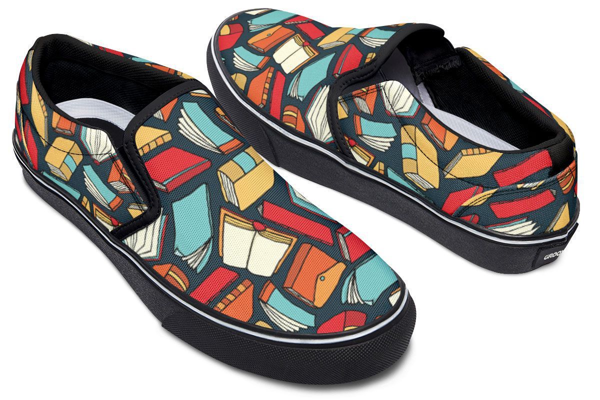 Book Lovers Slip-On Shoes