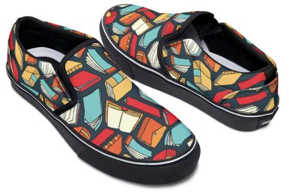 Book Lovers Slip-On Shoes