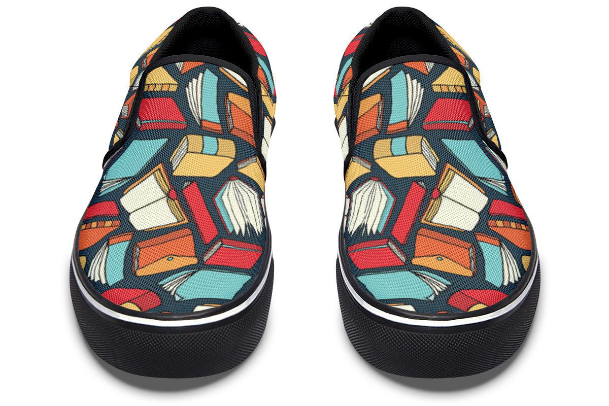 Book Lovers Slip-On Shoes