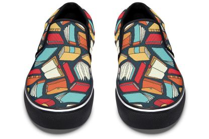 Book Lovers Slip-On Shoes