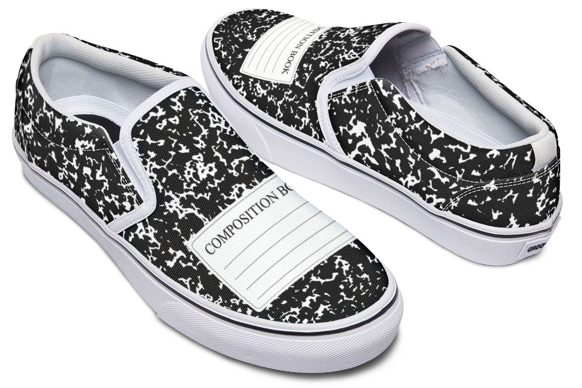 Composition Book Slip-On Shoes