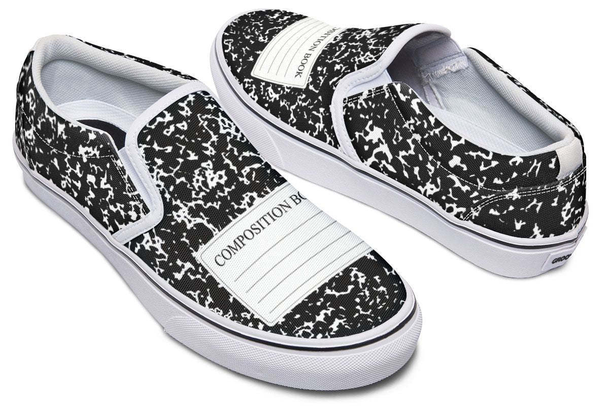 Composition Book Slip-On Shoes