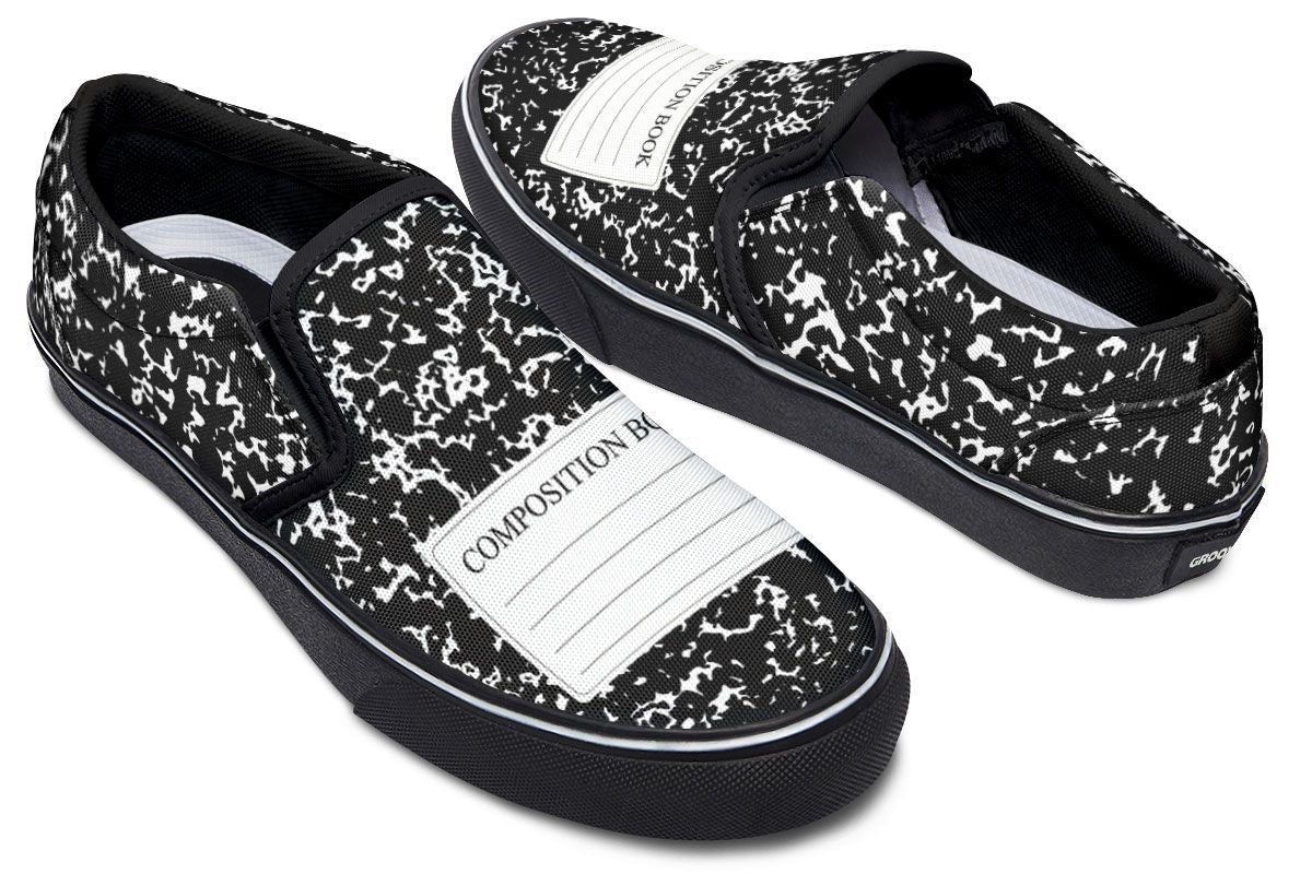 Composition Book Slip-On Shoes