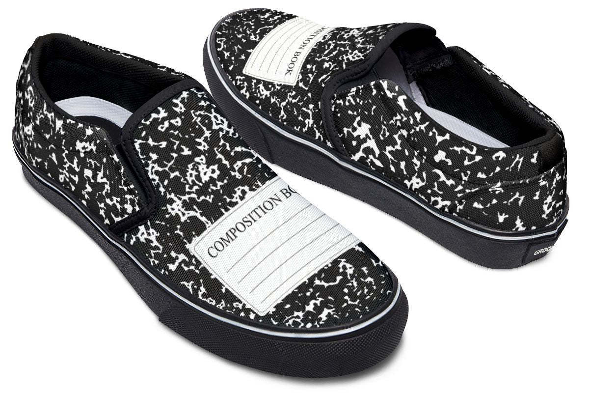 Composition Book Slip-On Shoes