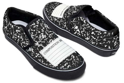 Composition Book Slip-On Shoes