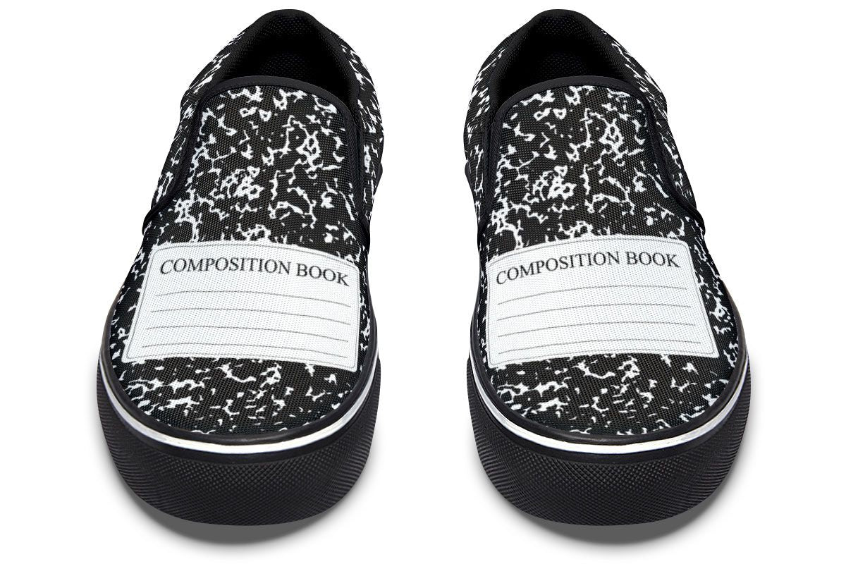 Composition Book Slip-On Shoes