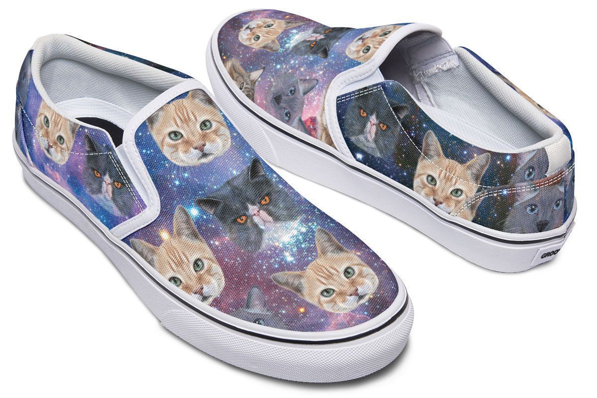 Cosmic Cat Slip-On Shoes
