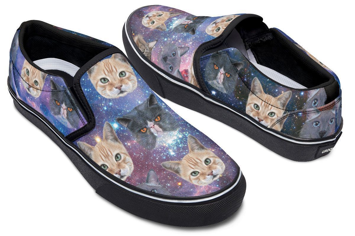 Cosmic Cat Slip-On Shoes