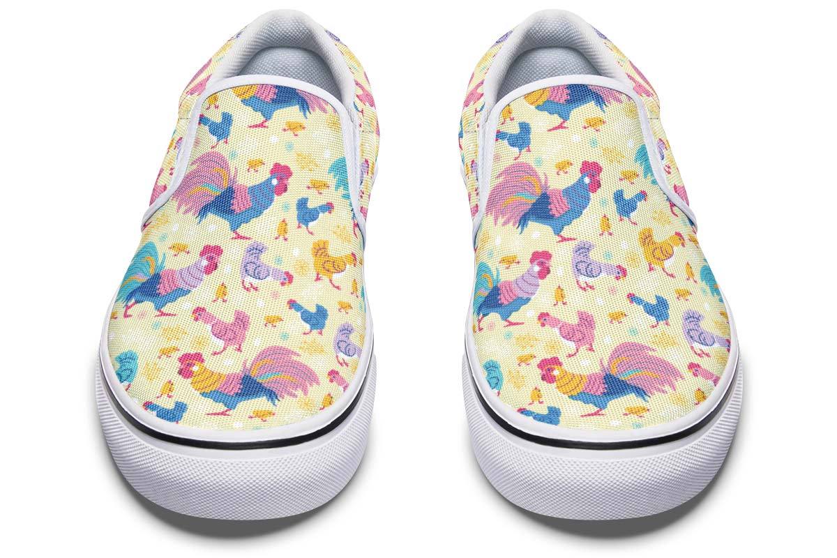 Rainbow Chicken Slip-On Shoes