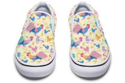 Rainbow Chicken Slip-On Shoes