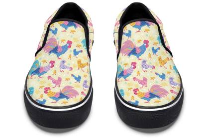 Rainbow Chicken Slip-On Shoes