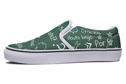 Spanish Chalkboard Slip-On Shoes