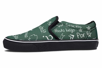 Spanish Chalkboard Slip-On Shoes