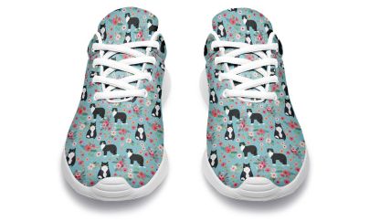 Black & White Cat Flower Sneakers
