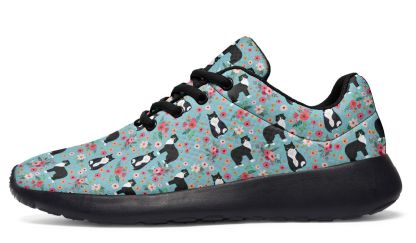 Black & White Cat Flower Sneakers