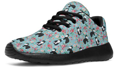 Black & White Cat Flower Sneakers
