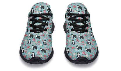 Black & White Cat Flower Sneakers