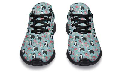 Black White Cat Flower Sneakers