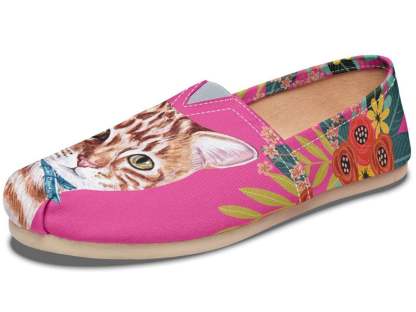 Joyful Tabby Cat Casual Shoes