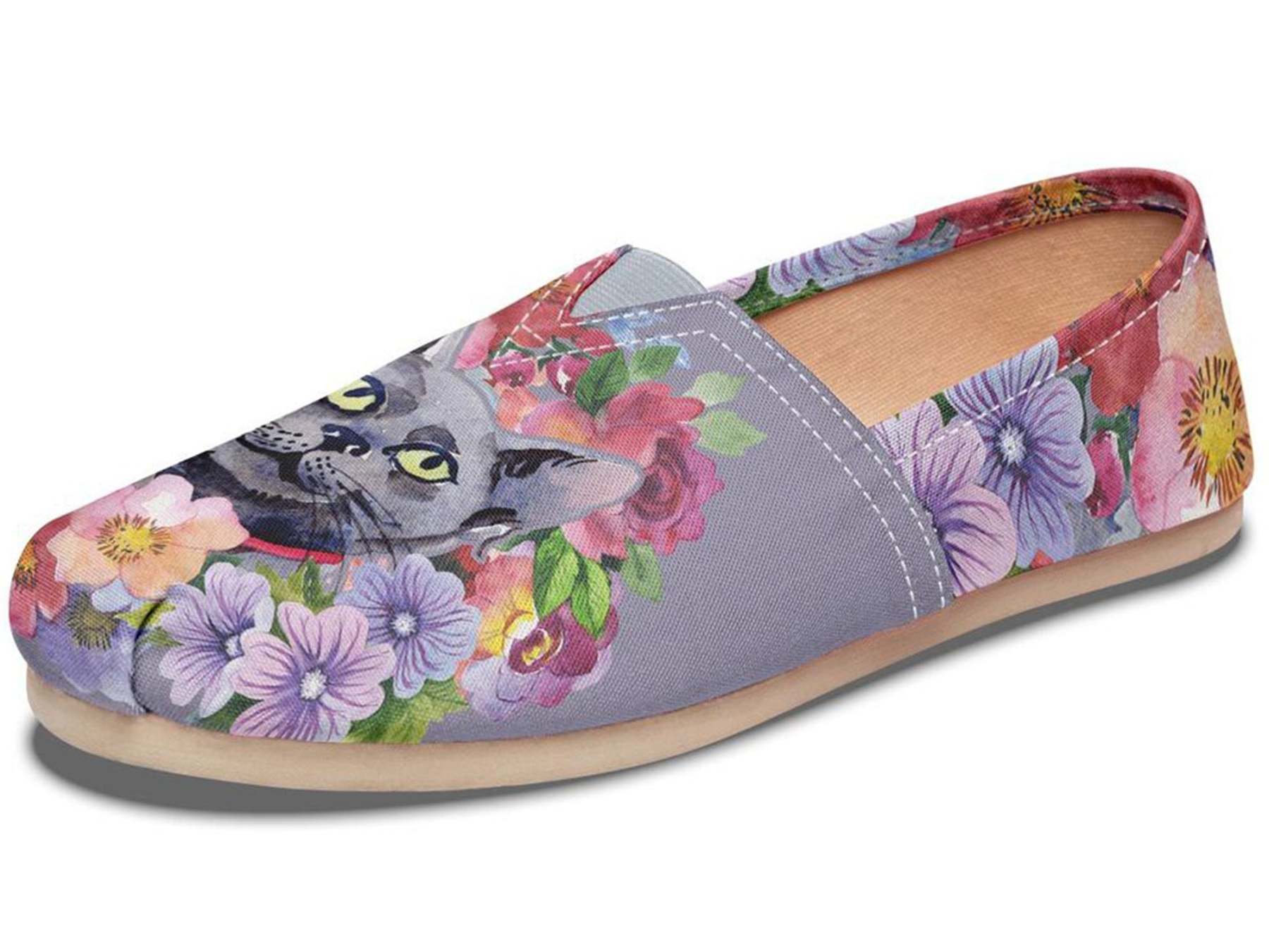 Floral Cat Casual Shoes