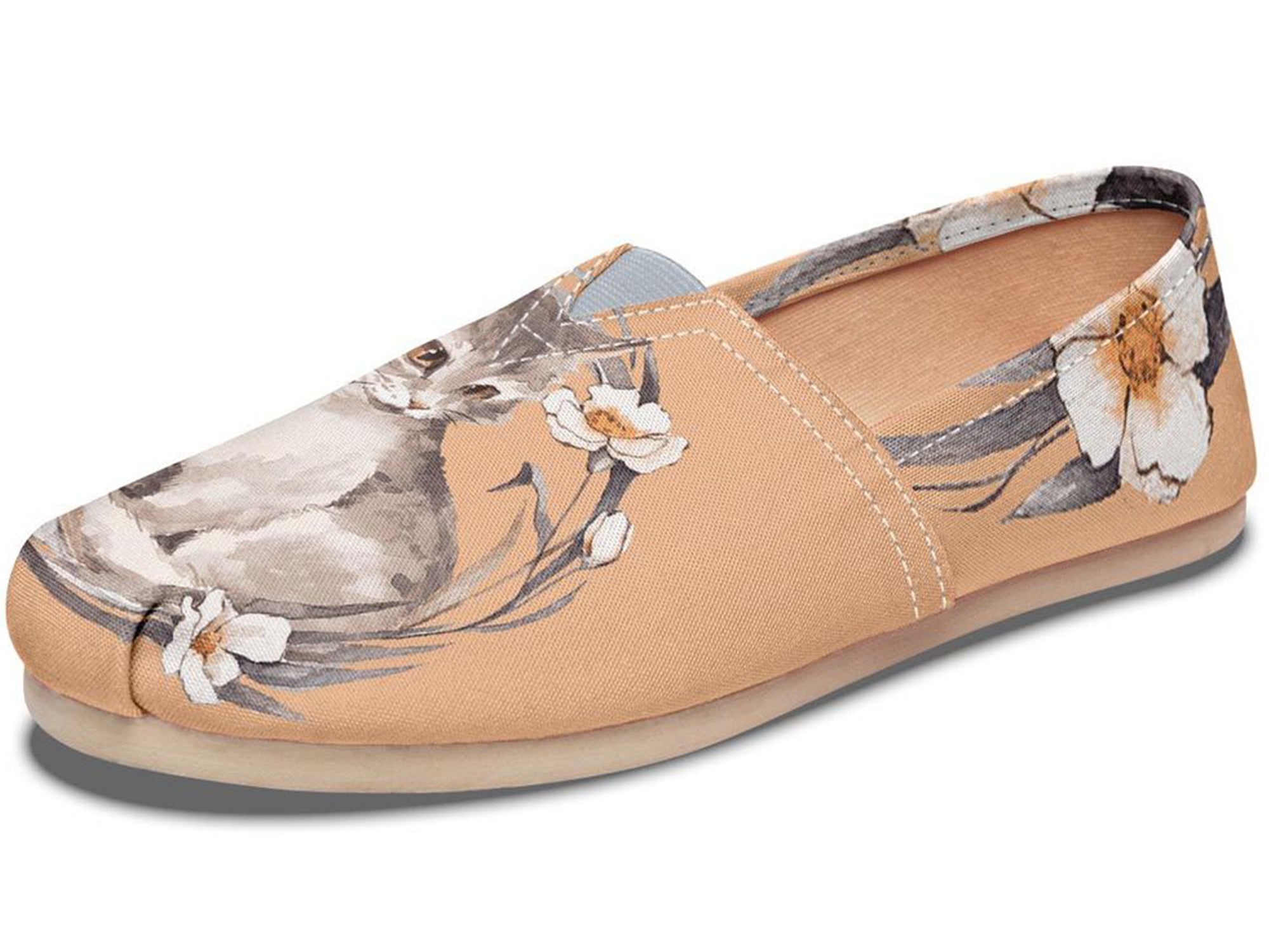 Floral Kitten Casual Shoes