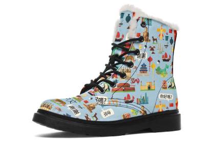 Chinese Language Winter Boots