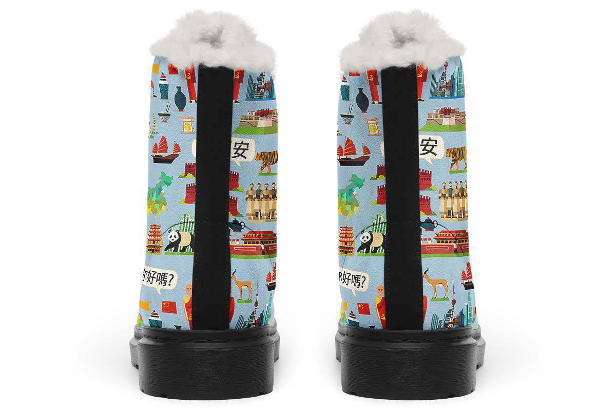 Chinese Language Winter Boots