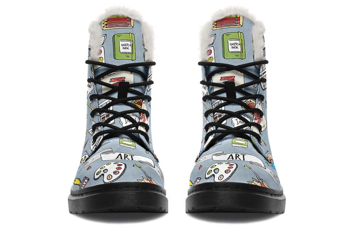 Painter Doodles Winter Boots