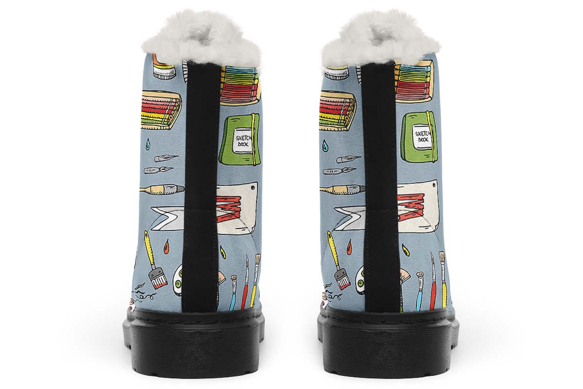 Painter Doodles Winter Boots